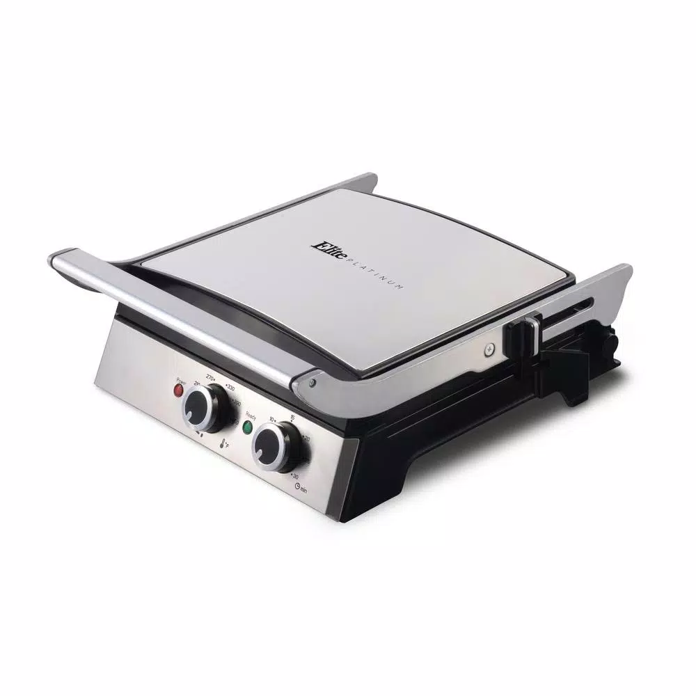 Elite 99 sq. in. Stainless Steel Indoor Grill and Griddle Electric Skillets & Indoor Grills Elite 99 Sq. In. Stainless Steel Indoor Grill And Griddle -Costway Shop stainless steel elite indoor grills egl 139 64 1000