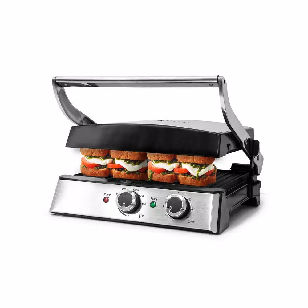 Elite 99 sq. in. Stainless Steel Indoor Grill and Griddle Electric Skillets & Indoor Grills Elite 99 Sq. In. Stainless Steel Indoor Grill And Griddle -Costway Shop stainless steel elite indoor grills egl 139 c3 1000