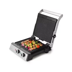 Electric Skillets & Indoor Grills Elite 99 Sq. In. Stainless Steel Indoor Grill And Griddle 8 Electric Skillets & Indoor Grills Elite 99 Sq. In. Stainless Steel Indoor Grill And Griddle -Costway Shop stainless steel elite indoor grills egl 139 fa 1000