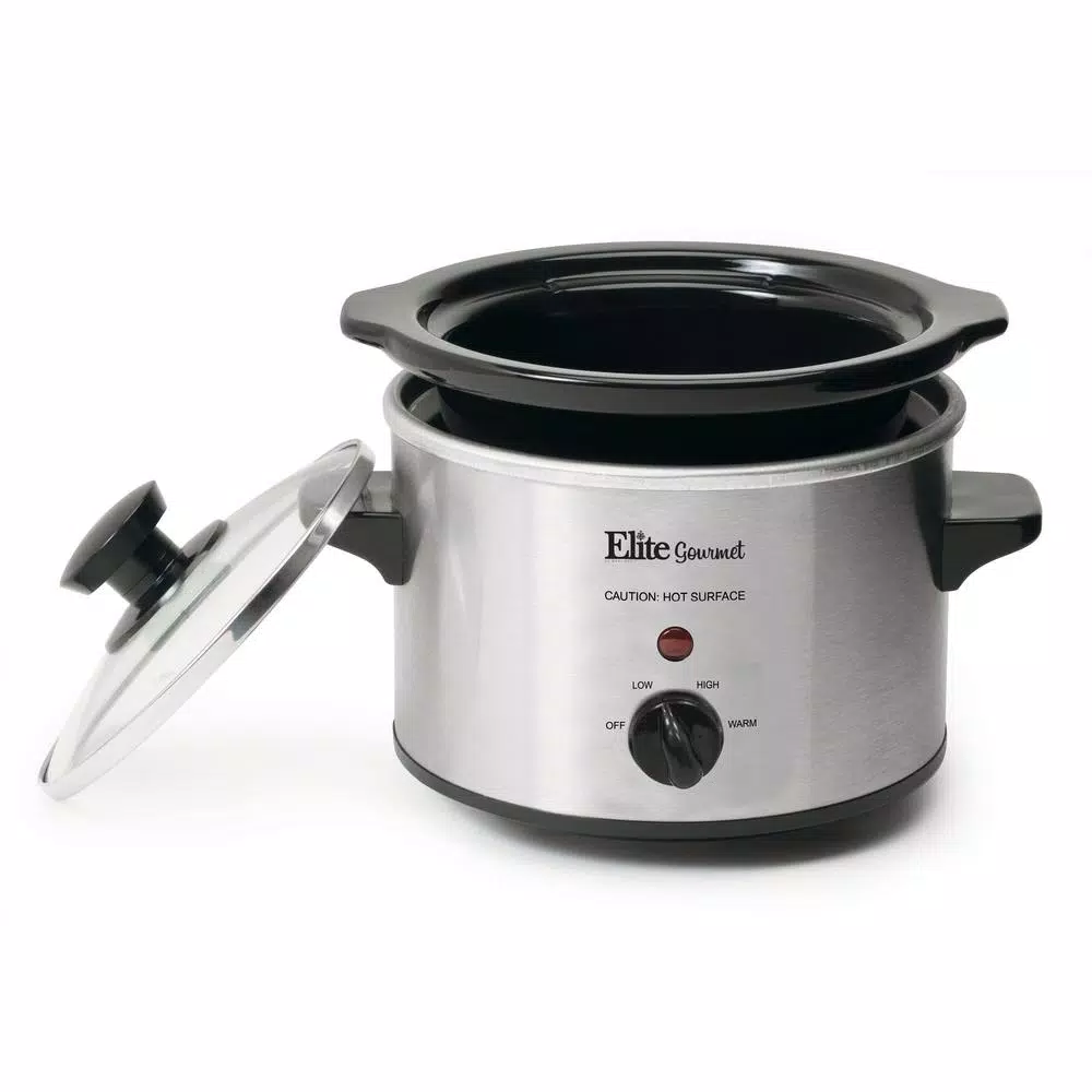 Elite Gourmet 1.5 Qt. Stainless Steel Mini Slow Cooker Cookers Elite Gourmet 1.5 Qt. Stainless Steel Mini Slow Cooker -Costway Shop stainless steel elite slow cookers mst 250xs 64 1000