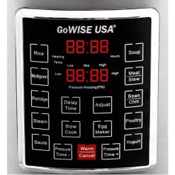 Cookers GoWISE USA 8 Qt. Stainless Steel Electric Pressure Cooker With Stainless Steel Pot -Costway Shop stainless steel gowise usa electric pressure cookers gw22623 4f 1000