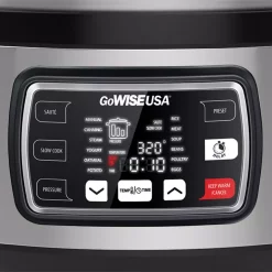 Cookers GoWISE USA Ovate 8.5 Qt. Stainless Steel Electric Pressure Cooker Oval With Accessories And 50-Recipes -Costway Shop stainless steel gowise usa electric pressure cookers gw22708 44 1000