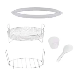 Cookers GoWISE USA Ovate 8.5 Qt. Stainless Steel Electric Pressure Cooker Oval With Accessories And 50-Recipes -Costway Shop stainless steel gowise usa electric pressure cookers gw22708 fa 1000