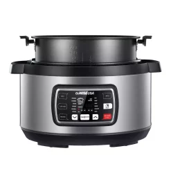 Cookers GoWISE USA Ovate 9.5 Qt. Stainless Steel Oval Electric Pressure Cooker With 6-Accessories And 50-Recipes -Costway Shop stainless steel gowise usa electric pressure cookers gw22709 4f 1000
