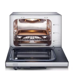 Toasters GoWISE USA 1600-Watts Stainless Steel 27 Qt. Electric Programmable Pressure Oven With Rotisserie Function And DIY Presets -Costway Shop stainless steel gowise usa toaster ovens gw22710 4f 1000
