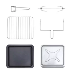 Toasters GoWISE USA 1600-Watts Stainless Steel 27 Qt. Electric Programmable Pressure Oven With Rotisserie Function And DIY Presets -Costway Shop stainless steel gowise usa toaster ovens gw22710 fa 1000