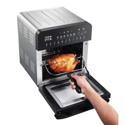 Toasters GoWISE USA 1700-Watts Electric Air Fryer Oven Grill Stainless Steel With Dual Heating Rotisserie And Dehydrator 12 Toasters GoWISE USA 1700-Watts Electric Air Fryer Oven Grill Stainless Steel With Dual Heating Rotisserie And Dehydrator -Costway Shop stainless steel gowise usa toaster ovens gw44805 1f 1000