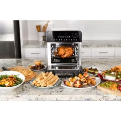 Toasters GoWISE USA 1700-Watts Electric Air Fryer Oven Grill Stainless Steel With Dual Heating Rotisserie And Dehydrator 15 Toasters GoWISE USA 1700-Watts Electric Air Fryer Oven Grill Stainless Steel With Dual Heating Rotisserie And Dehydrator -Costway Shop stainless steel gowise usa toaster ovens gw44805 31 1000