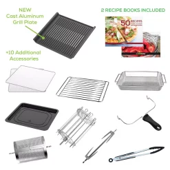 Toasters GoWISE USA 1700-Watts Electric Air Fryer Oven Grill Stainless Steel With Dual Heating Rotisserie And Dehydrator 14 Toasters GoWISE USA 1700-Watts Electric Air Fryer Oven Grill Stainless Steel With Dual Heating Rotisserie And Dehydrator -Costway Shop stainless steel gowise usa toaster ovens gw44805 76 1000