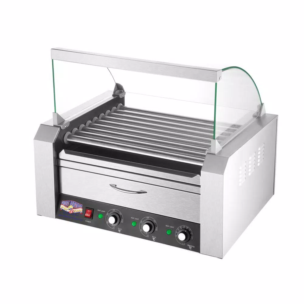 Great Northern 9-Hot Dog 124 sq. in. Stainless Steel Hot Dog Roller Grill with Bun Warmer and Cover Electric Skillets & Indoor Grills Great Northern 9-Hot Dog 124 Sq. In. Stainless Steel Hot Dog Roller Grill With Bun Warmer And Cover -Costway Shop stainless steel great northern indoor grills 5200 commercial dawg 9 e1 1000