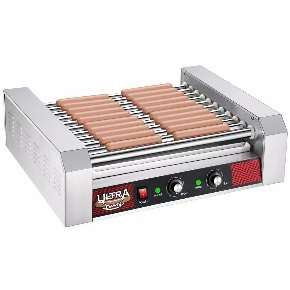 Electric Skillets & Indoor Grills Great Northern Commercial 1650-Watts 30-Hot Dog 11-Roller Grilling Machine