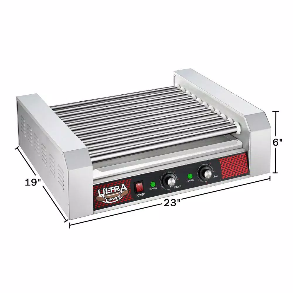 Electric Skillets & Indoor Grills Great Northern Commercial 1650-Watts 30-Hot Dog 11-Roller Grilling Machine - Image 2