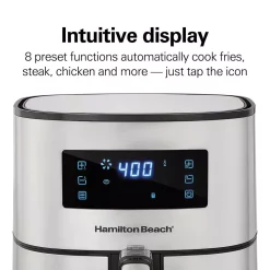 Air Fryers Hamilton Beach 5 Qt. Stainless Steel Digital Air Fryer With Nonstick Basket -Costway Shop stainless steel hamilton beach air fryers 35075 44 1000