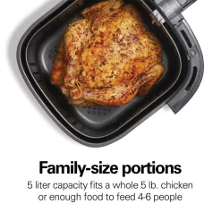 Air Fryers Hamilton Beach 5 Qt. Stainless Steel Digital Air Fryer With Nonstick Basket -Costway Shop stainless steel hamilton beach air fryers 35075 4f 1000