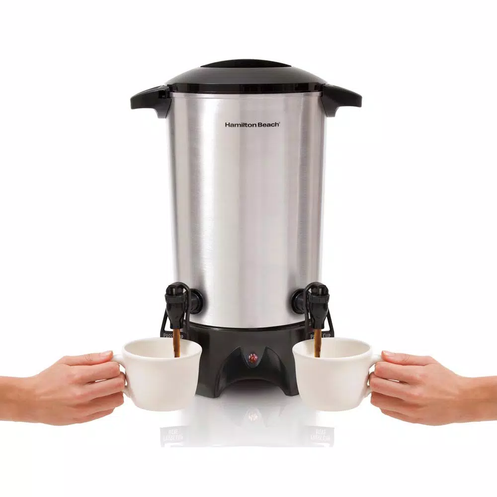 Coffee Makers Hamilton Beach 45-Cup Stainless Steel Coffee Urn With Dual Spout 3 Coffee Makers Hamilton Beach 45-Cup Stainless Steel Coffee Urn With Dual Spout