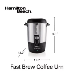Coffee Makers Hamilton Beach 45-Cup Fast Brew Stainless Steel With 1-Hand Dispensing Coffee Urn -Costway Shop stainless steel hamilton beach coffee urns 40521 66 1000