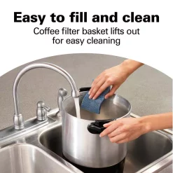 Coffee Makers Hamilton Beach 45-Cup Fast Brew Stainless Steel With 1-Hand Dispensing Coffee Urn -Costway Shop stainless steel hamilton beach coffee urns 40521 76 1000