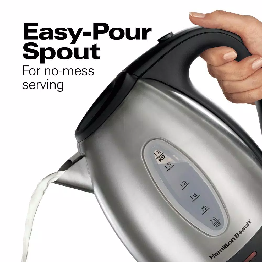 Electric Kettles Hamilton Beach 7-Cup Stainless Steel Electric Kettle 7 Electric Kettles Hamilton Beach 7-Cup Stainless Steel Electric Kettle - Image 5