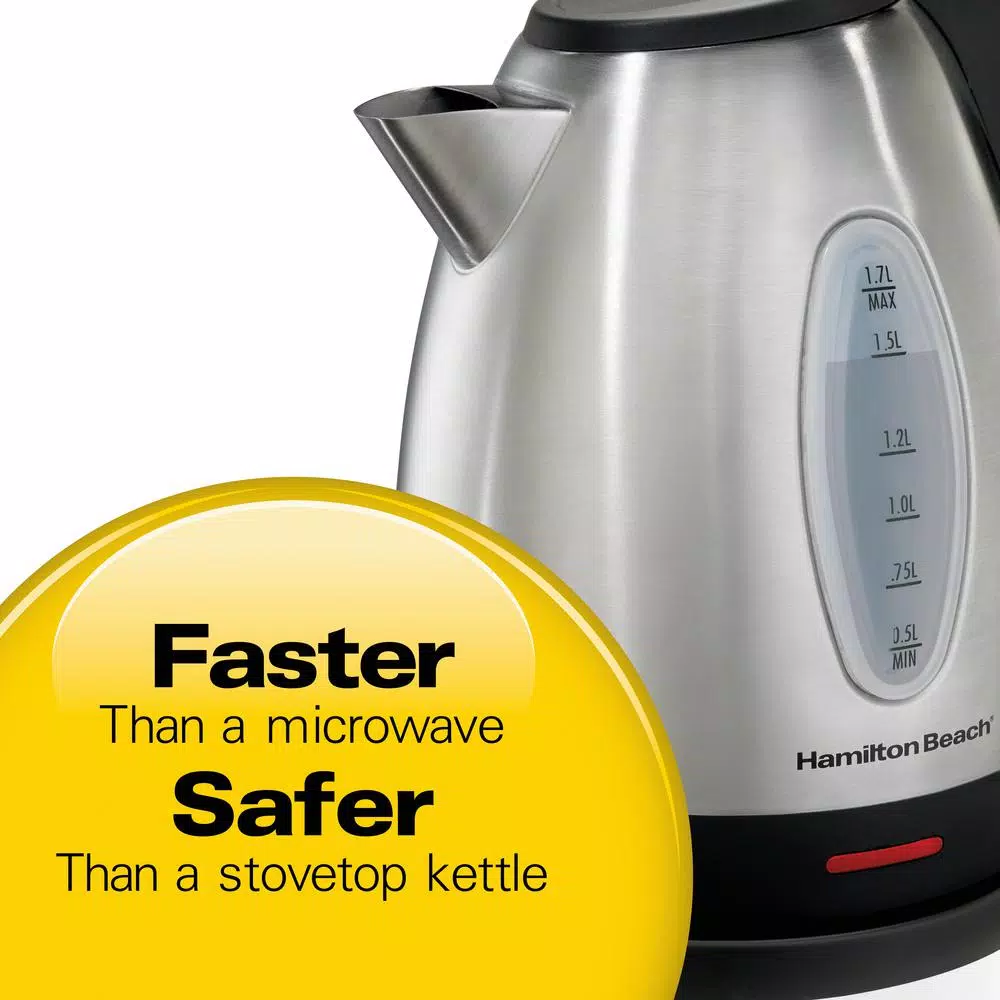 Electric Kettles Hamilton Beach 7-Cup Stainless Steel Electric Kettle 4 Electric Kettles Hamilton Beach 7-Cup Stainless Steel Electric Kettle - Image 2