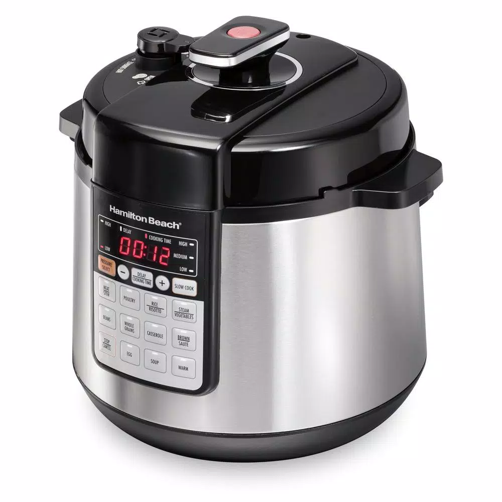 Hamilton Beach Multi-Function 6 Qt. Stainless Steel Electric Pressure Cooker Cookers Hamilton Beach Multi-Function 6 Qt. Stainless Steel Electric Pressure Cooker -Costway Shop stainless steel hamilton beach electric pressure cookers 34502 64 1000