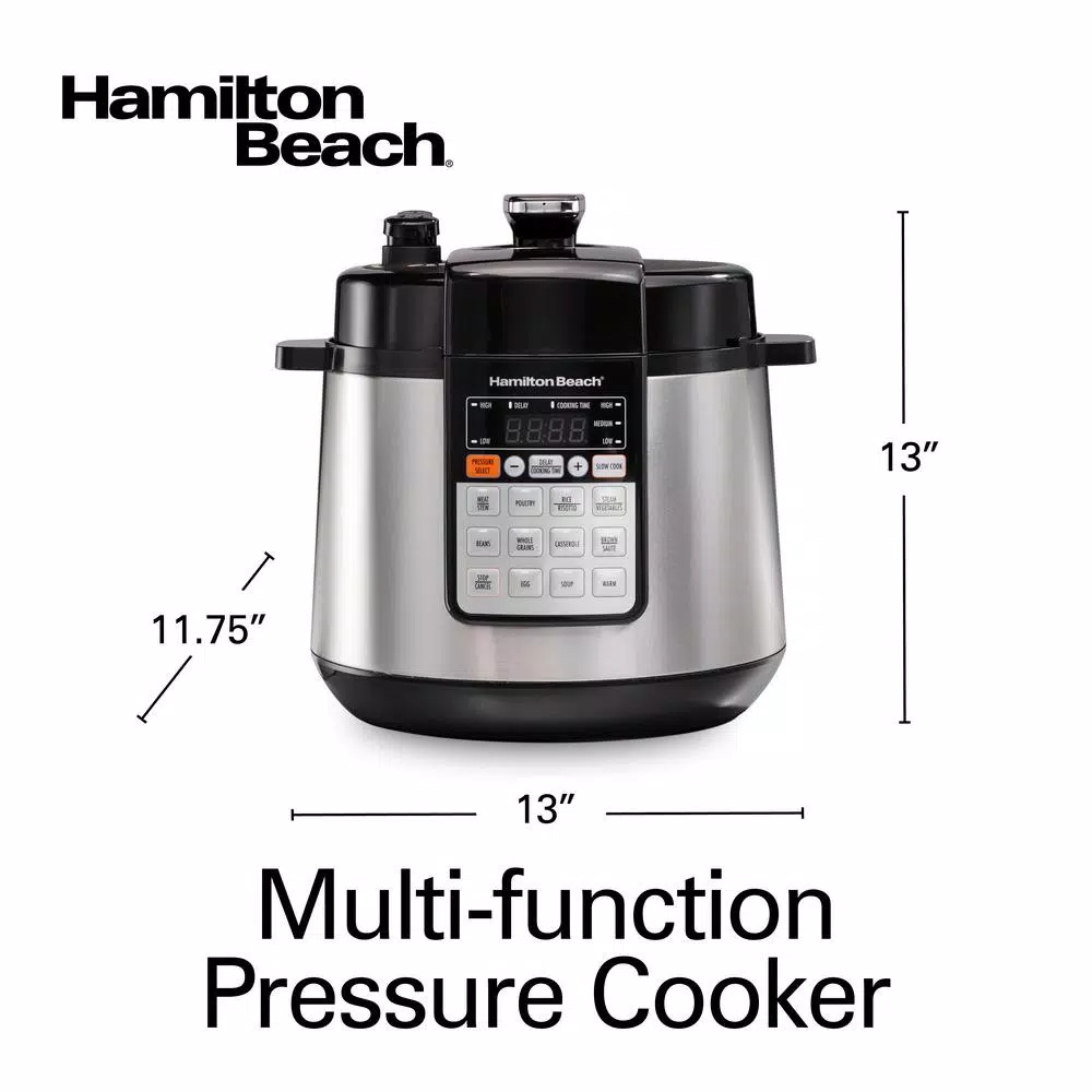 Hamilton Beach Multi-Function 6 Qt. Stainless Steel Electric Pressure Cooker Cookers Hamilton Beach Multi-Function 6 Qt. Stainless Steel Electric Pressure Cooker -Costway Shop stainless steel hamilton beach electric pressure cookers 34502 66 1000