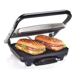Electric Skillets & Indoor Grills Hamilton Beach Stainless Steel Panini Press And Indoor Grill 7 Electric Skillets & Indoor Grills Hamilton Beach Stainless Steel Panini Press And Indoor Grill -Costway Shop stainless steel hamilton beach indoor grills 25410 44 1000