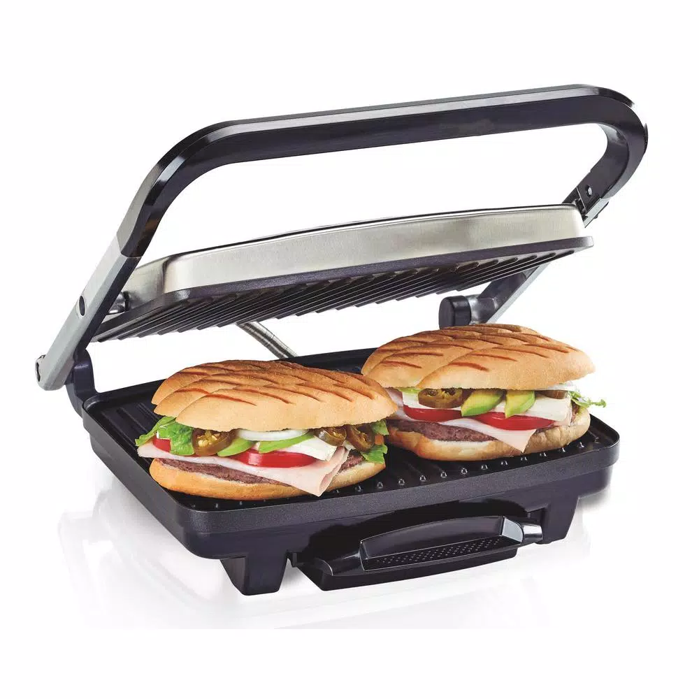 Hamilton Beach Stainless Steel Panini Press and Indoor Grill Electric Skillets & Indoor Grills Hamilton Beach Stainless Steel Panini Press And Indoor Grill -Costway Shop stainless steel hamilton beach indoor grills 25410 64 1000