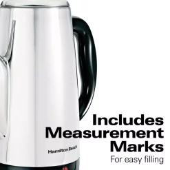 Coffee Makers Hamilton Beach 12-Cup Stainless Steel Percolator -Costway Shop stainless steel hamilton beach percolators 40622r 76 1000