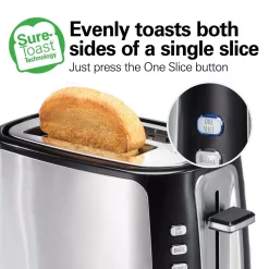Toasters Hamilton Beach Sure Toast 800 W 2-Slice Stainless Steel Wide Slot Toaster 4 Toasters Hamilton Beach Sure Toast 800 W 2-Slice Stainless Steel Wide Slot Toaster -Costway Shop stainless steel hamilton beach pop up toasters 22820 4f 1000