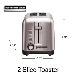 Toasters Hamilton Beach Pro 2-Slice Stainless Steel Wide Slot Toaster -Costway Shop stainless steel hamilton beach pop up toasters 22990 1d 1000