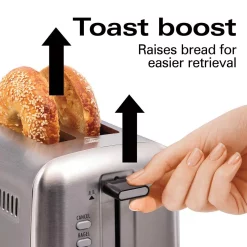 Toasters Hamilton Beach Pro 2-Slice Stainless Steel Wide Slot Toaster -Costway Shop stainless steel hamilton beach pop up toasters 22990 1f 1000