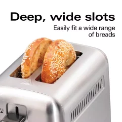 Toasters Hamilton Beach Pro 2-Slice Stainless Steel Wide Slot Toaster -Costway Shop stainless steel hamilton beach pop up toasters 22990 4f 1000