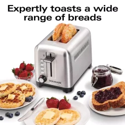 Toasters Hamilton Beach Pro 2-Slice Stainless Steel Wide Slot Toaster -Costway Shop stainless steel hamilton beach pop up toasters 22990 c3 1000
