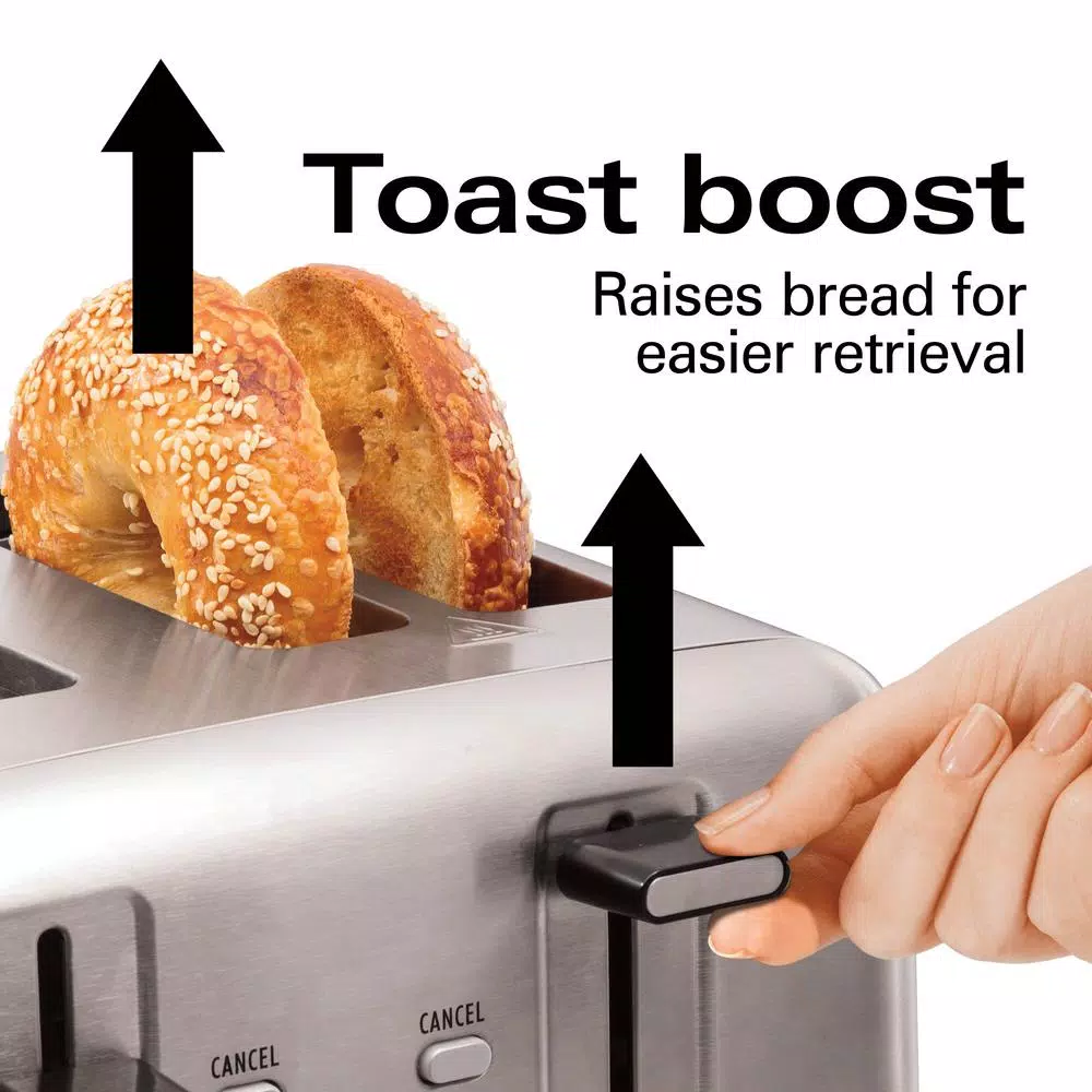 Hamilton Beach Pro 4-Slice Stainless Steel Wide Slot Toaster Toasters Hamilton Beach Pro 4-Slice Stainless Steel Wide Slot Toaster -Costway Shop stainless steel hamilton beach pop up toasters 24990 1f 1000