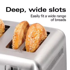 Toasters Hamilton Beach Pro 4-Slice Stainless Steel Wide Slot Toaster 6 Toasters Hamilton Beach Pro 4-Slice Stainless Steel Wide Slot Toaster -Costway Shop stainless steel hamilton beach pop up toasters 24990 4f 1000