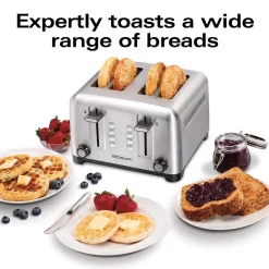 Toasters Hamilton Beach Pro 4-Slice Stainless Steel Wide Slot Toaster 5 Toasters Hamilton Beach Pro 4-Slice Stainless Steel Wide Slot Toaster -Costway Shop stainless steel hamilton beach pop up toasters 24990 c3 1000