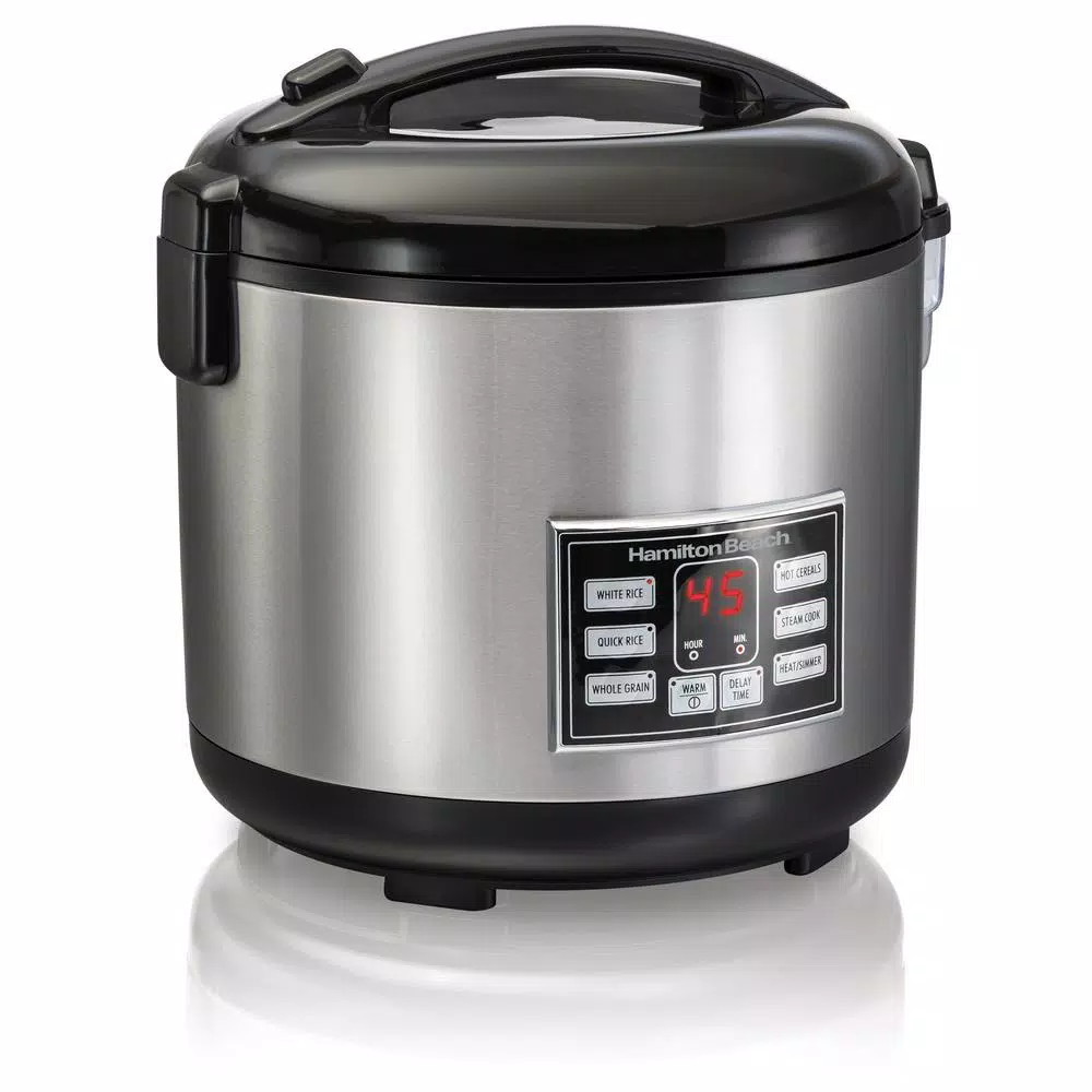 Cookers Hamilton Beach 20-Cup Stainless Steel Rice/Hot Cereal Cooker With Rice Rinser/Steam Basket 3 Cookers Hamilton Beach 20-Cup Stainless Steel Rice/Hot Cereal Cooker With Rice Rinser/Steam Basket