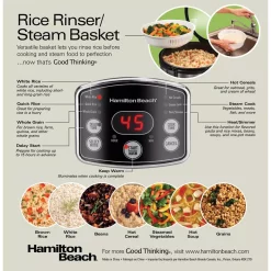 Cookers Hamilton Beach 14-Cup Stainless Steel Rice/Hot Cereal Cooker 4 Cookers Hamilton Beach 14-Cup Stainless Steel Rice/Hot Cereal Cooker -Costway Shop stainless steel hamilton beach rice cookers 37548 4f 1000