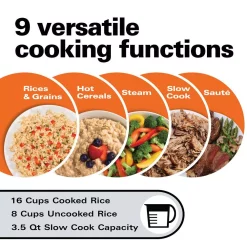 Cookers Hamilton Beach Advanced Multi-Function 16-Cup Stainless Steel Rice Cooker With Fuzzy Logic 14 Cookers Hamilton Beach Advanced Multi-Function 16-Cup Stainless Steel Rice Cooker With Fuzzy Logic -Costway Shop stainless steel hamilton beach rice cookers 37570 1f 1000