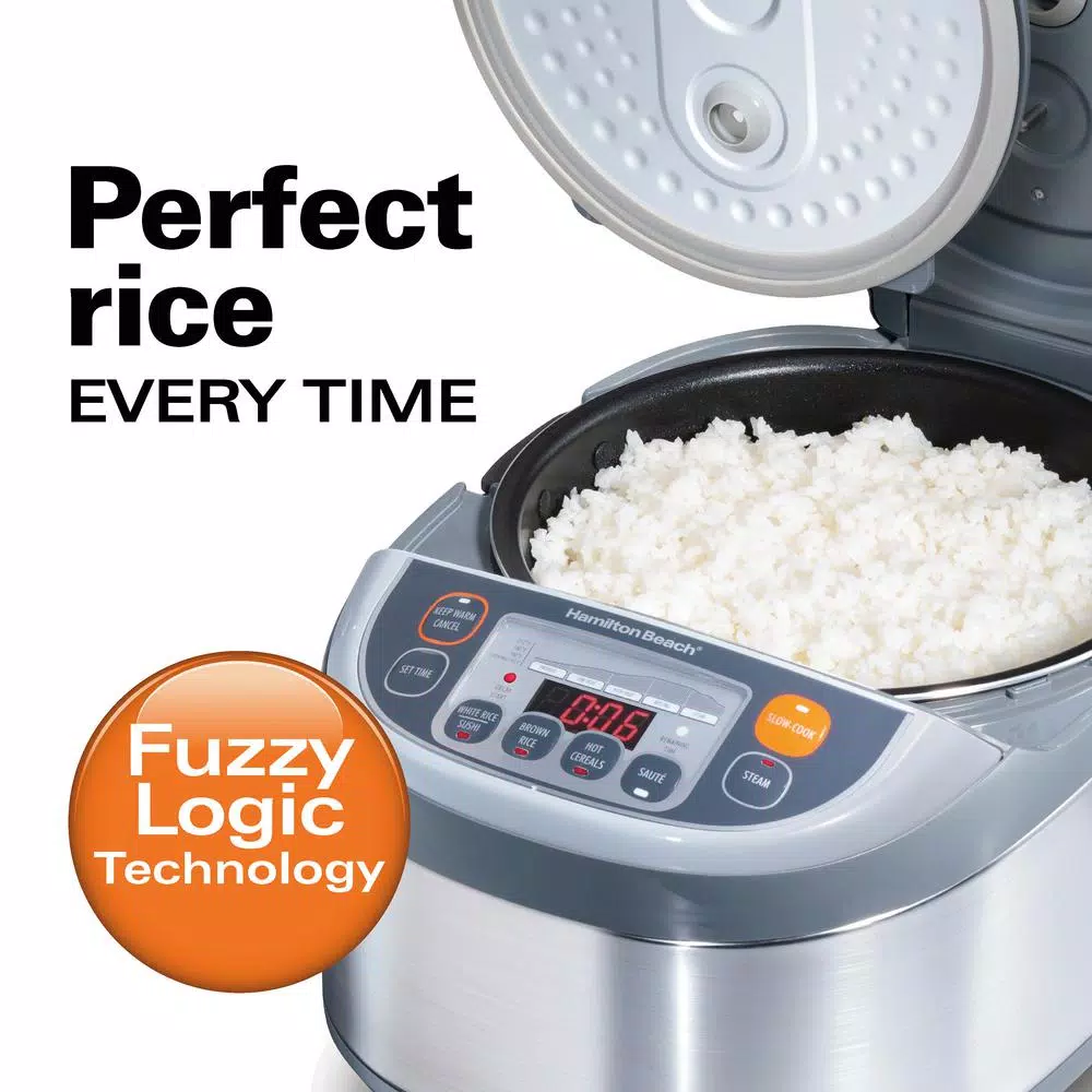 Cookers Hamilton Beach Advanced Multi-Function 16-Cup Stainless Steel Rice Cooker With Fuzzy Logic 6 Cookers Hamilton Beach Advanced Multi-Function 16-Cup Stainless Steel Rice Cooker With Fuzzy Logic - Image 4