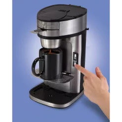 Coffee Makers Hamilton Beach Stainless Steel Single Serve Coffee Maker With Built-In Filter -Costway Shop stainless steel hamilton beach single serve coffee makers 49981 77 1000