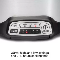 Cookers Hamilton Beach 4 Qt. Stainless Steel Slow Cooker With Built In Timer -Costway Shop stainless steel hamilton beach slow cookers 33443 4f 1000