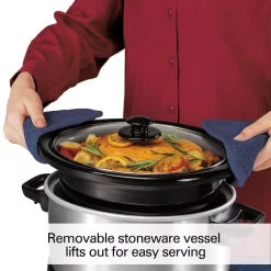 Cookers Hamilton Beach 4 Qt. Stainless Steel Slow Cooker With Built In Timer -Costway Shop stainless steel hamilton beach slow cookers 33443 76 1000