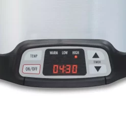 Cookers Hamilton Beach 8 Qt. Programmable Stainless Steel Slow Cooker With Built-In Timer And Temperature Settings -Costway Shop stainless steel hamilton beach slow cookers 33480 4f 1000