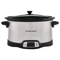 Cookers Hamilton Beach 8 Qt. Programmable Stainless Steel Slow Cooker With Built-In Timer And Temperature Settings -Costway Shop stainless steel hamilton beach slow cookers 33480 76 1000