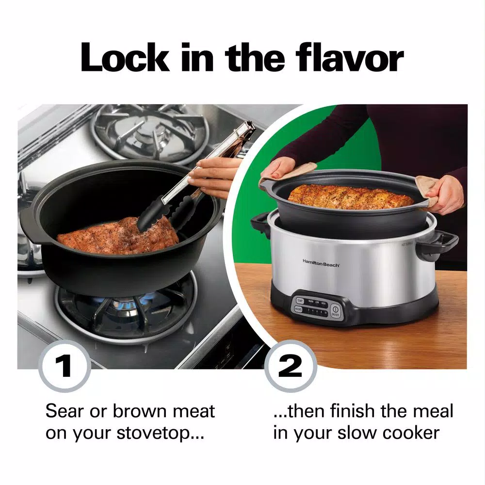 Hamilton Beach Stovetop Sear and Cook 6 Qt. Stainless Steel Slow Cooker Cookers Hamilton Beach Stovetop Sear And Cook 6 Qt. Stainless Steel Slow Cooker -Costway Shop stainless steel hamilton beach slow cookers 33662 c3 1000