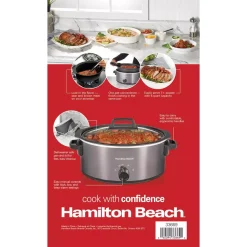 Cookers Hamilton Beach Stovetop Sear And Cook 6 Qt. Gray Slow Cooker 5 Cookers Hamilton Beach Stovetop Sear And Cook 6 Qt. Gray Slow Cooker -Costway Shop stainless steel hamilton beach slow cookers 33669 1f 1000