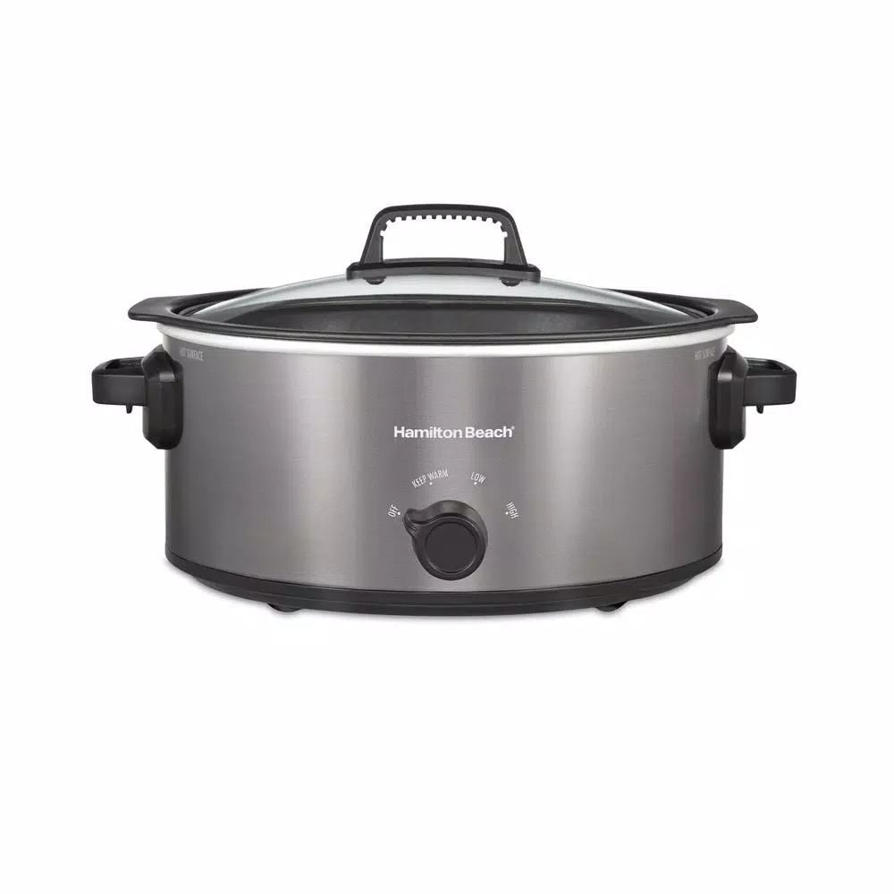Hamilton Beach Stovetop Sear and Cook 6 qt. Gray Slow Cooker Cookers Hamilton Beach Stovetop Sear And Cook 6 Qt. Gray Slow Cooker -Costway Shop stainless steel hamilton beach slow cookers 33669 64 1000
