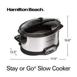 Cookers Hamilton Beach Programmable Stay Or Go 6 Qt. Stainless Steel Slow Cooker With Bonus Party Dipper 20 Cookers Hamilton Beach Programmable Stay Or Go 6 Qt. Stainless Steel Slow Cooker With Bonus Party Dipper -Costway Shop stainless steel hamilton beach slow cookers 33766 76 1000