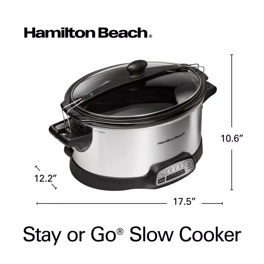 Cookers Hamilton Beach Programmable Stay Or Go 6 Qt. Stainless Steel Slow Cooker With Bonus Party Dipper 11 Cookers Hamilton Beach Programmable Stay Or Go 6 Qt. Stainless Steel Slow Cooker With Bonus Party Dipper - Image 9